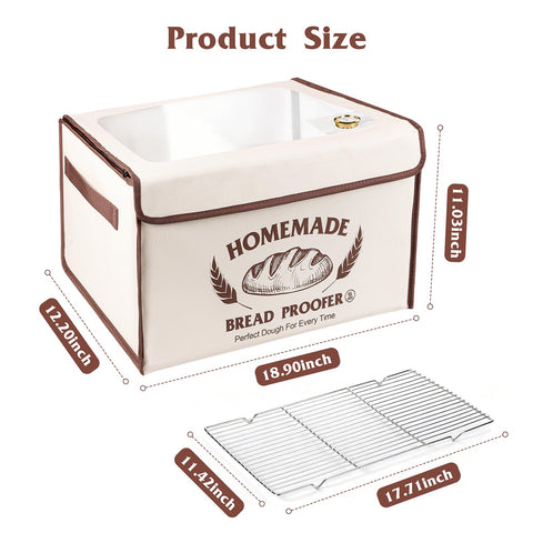 MINO ANT caja de fermentacion masa controles de temperatura rango 50-130f