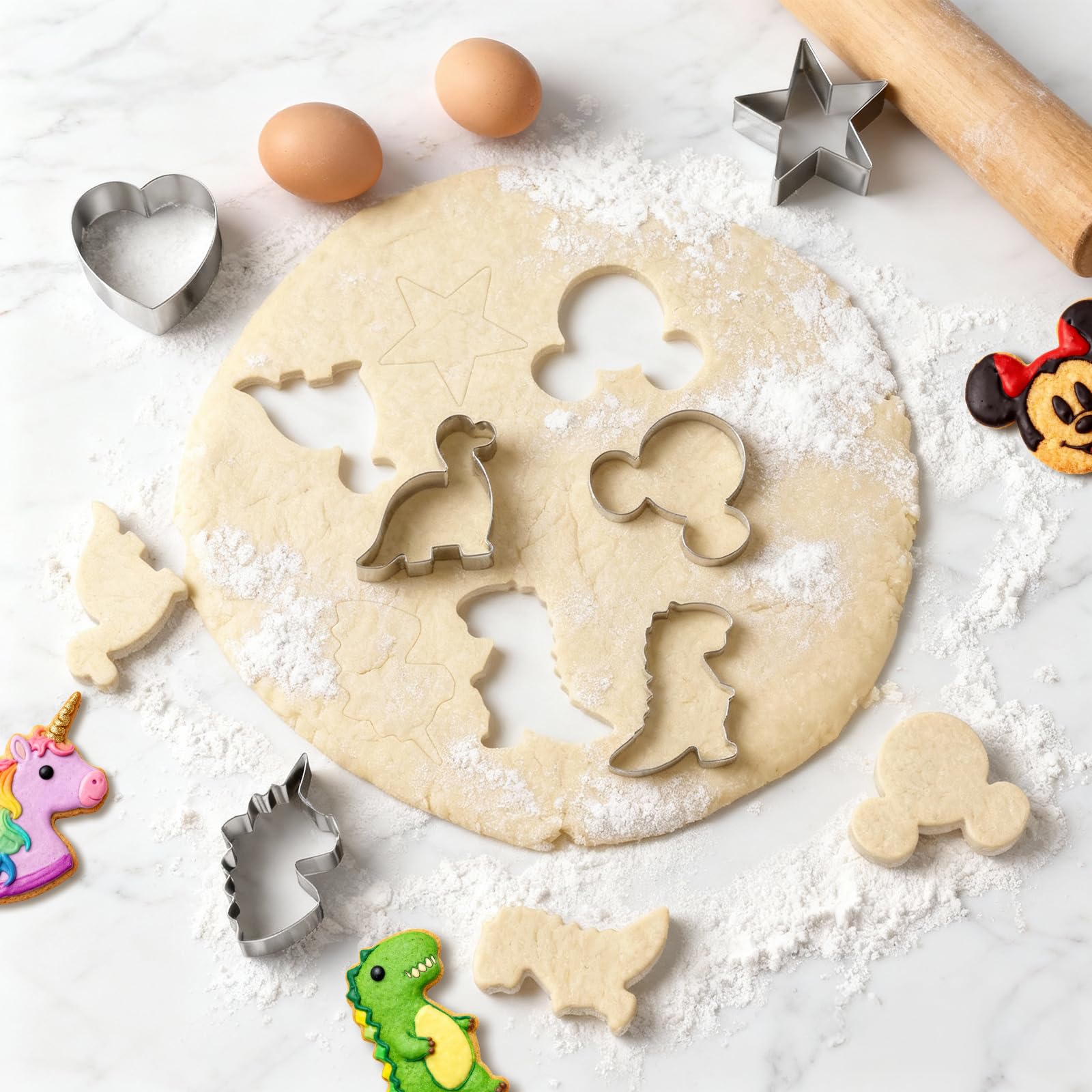 MINO ANT cortadores galletas unicornio, diseño encantador para fiestas.