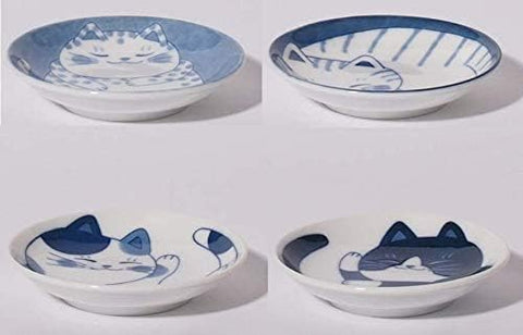 MINO WARE conjunto de 4 platos, porcelana duradera para uso diario