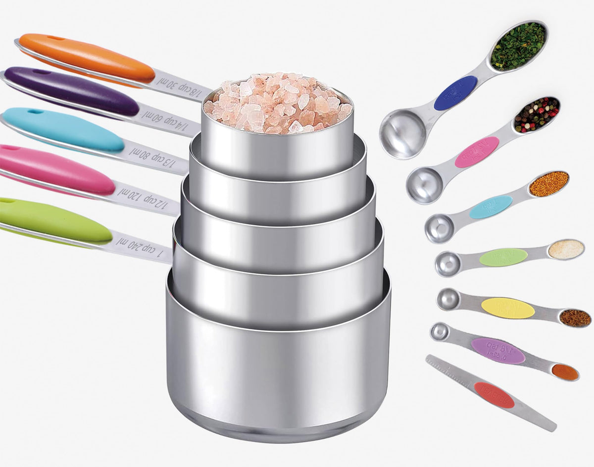 MiorBiit medidores-tazas-apilables para cocinar, ahorro de espacio en la cocina.