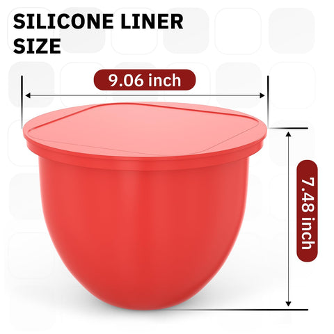 Forro de silicona Miosruru 5QT con resistencia térmica para batidos y masas.