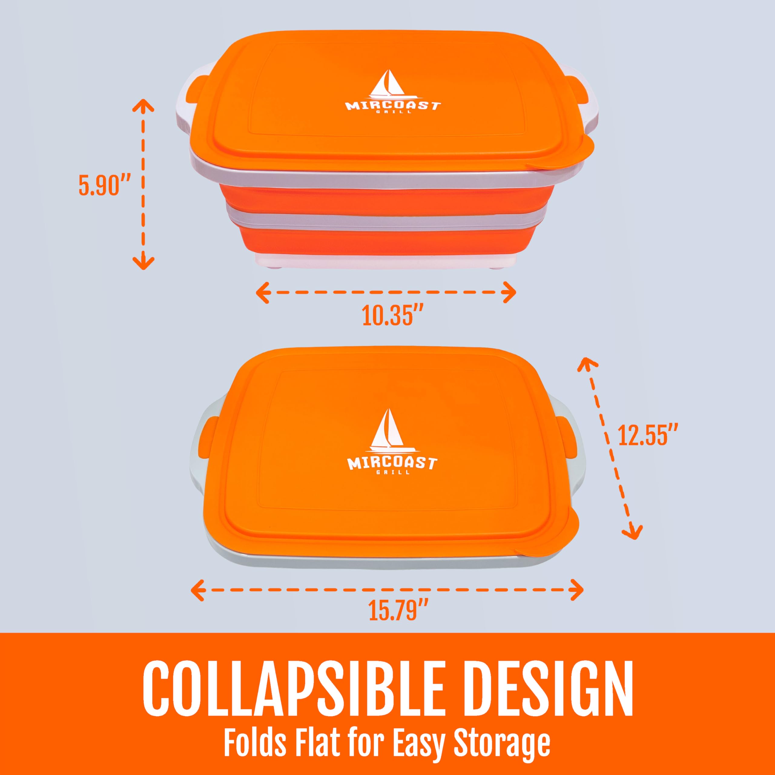 MIRCOAST GRILL Capacidad de 8 litros para marinar y almacenar