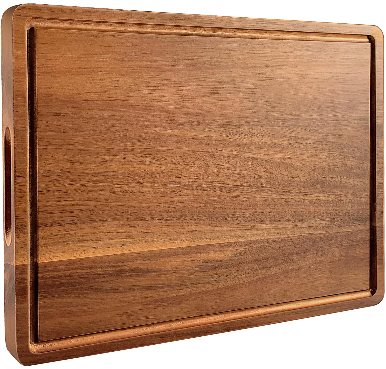 Misawce tabla de corte acacia grande, vista superior, ideal para preparación diaria
