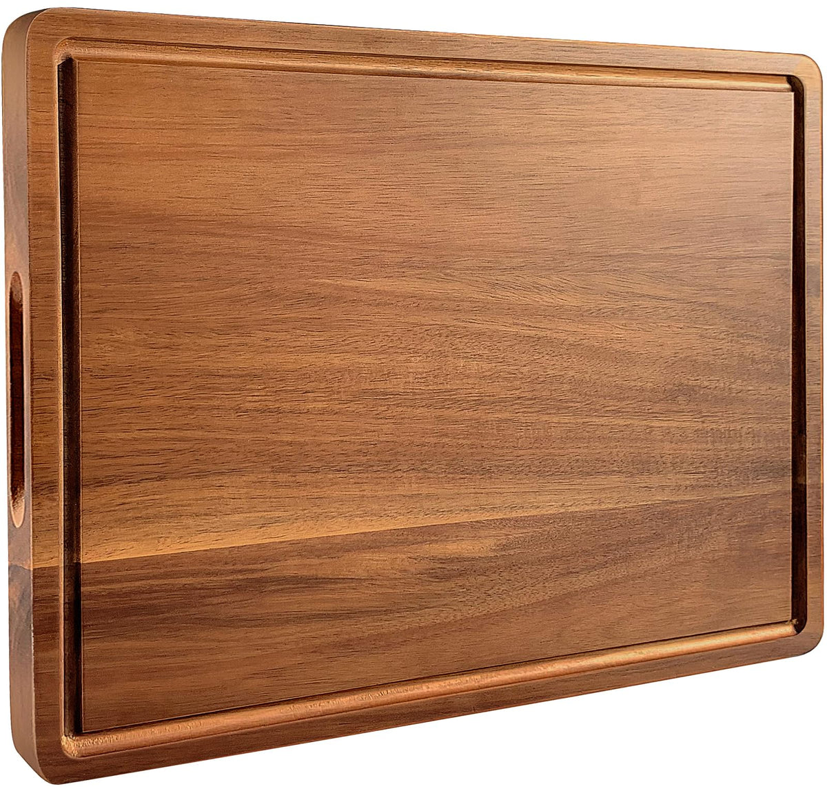 Misawce tabla de corte acacia grande, vista superior, ideal para preparación diaria