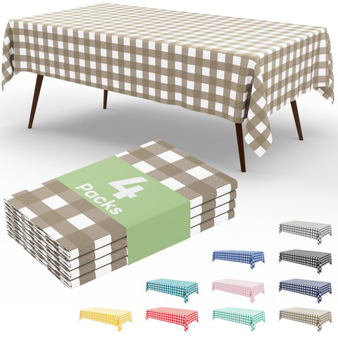 Mantel desechable misaya con cuadros Buffalo, ideal para picnic y cumpleaños.