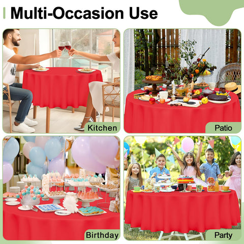 Mantel desechable Misaya para uso interior y exterior, rojo