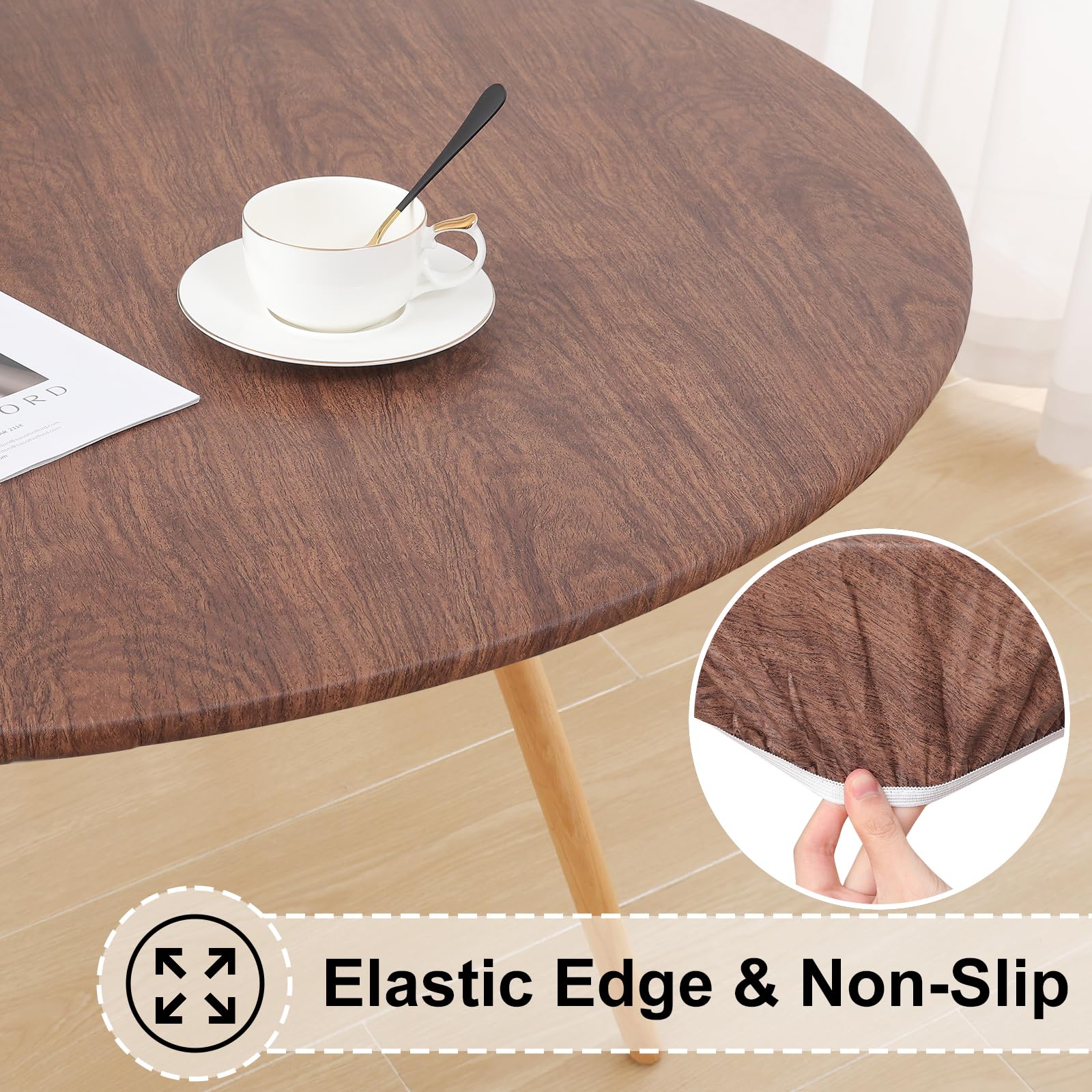 Misaya mantel plástico impermeable con vinilo protege la mesa de derrames y manchas