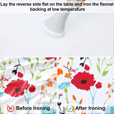 Mantel Misaya para mesas plegables de 6 pies con diseño floral.