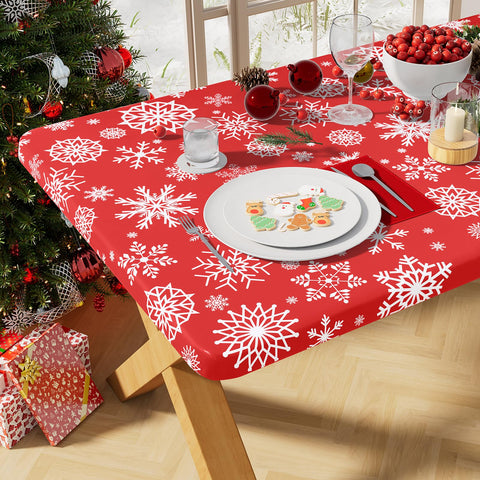 Misaya mantel rectangular vinilo impermeable protege la mesa durante la cena.
