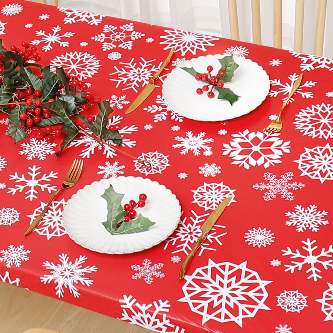 Misaya mantel tamaño 30x72 es ideal para mesas plegables de 6 pies.