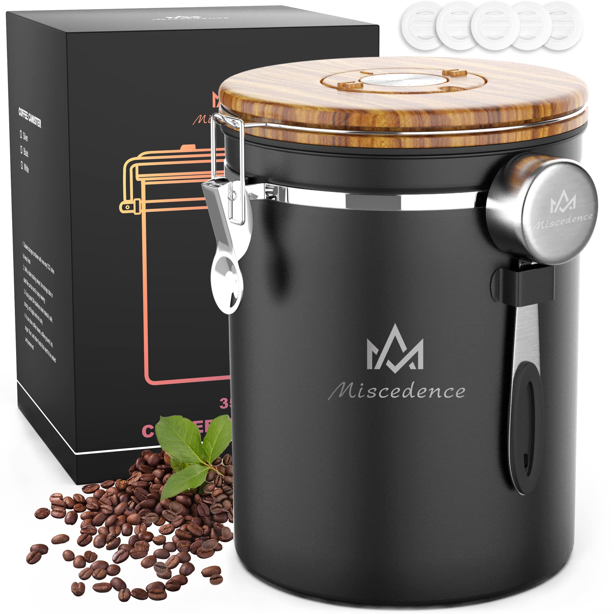 Miscedence lata para café 35oz, ideal para granos frescos en casa.