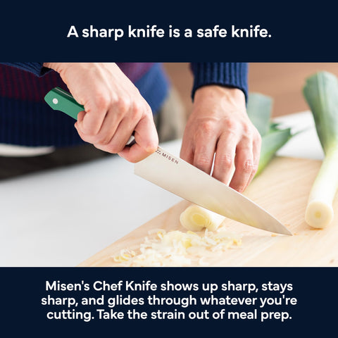 Misen Cuchillo Chef 8 pulgadas versátil para picar, rebanar y cortar con precisión