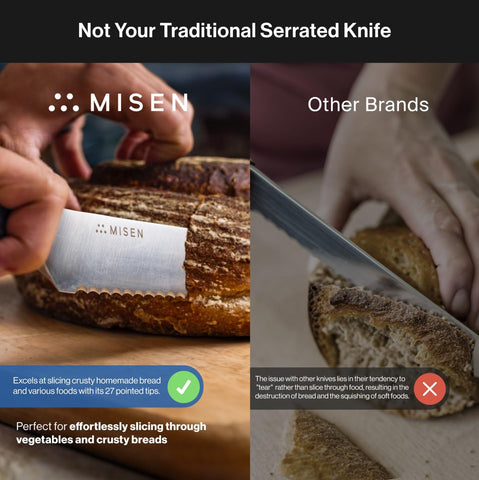 Cuchillo Misen para repostería, rebanado suave de pasteles
