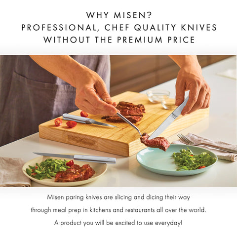 Cuchillo Misen para uso diario en la cocina, cortes limpios y precisos.