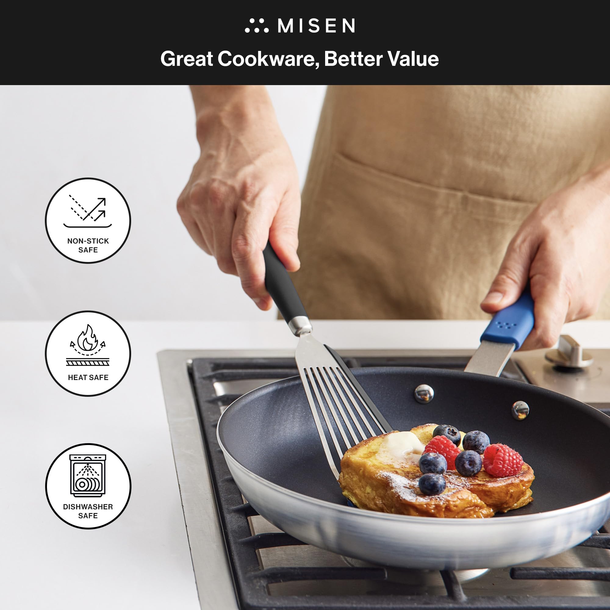 Espátula Misen diseño ergonómico para estilo y rendimiento en cocina