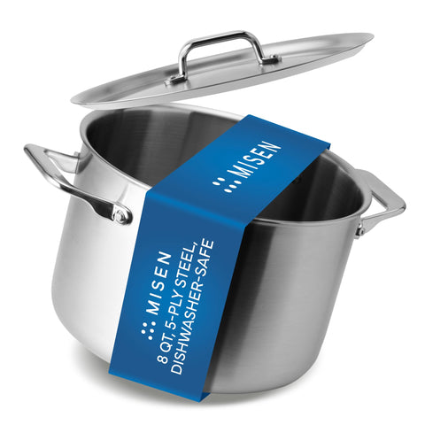 Olla grande Misen de 8qt para hervir grandes lotes con calor uniforme