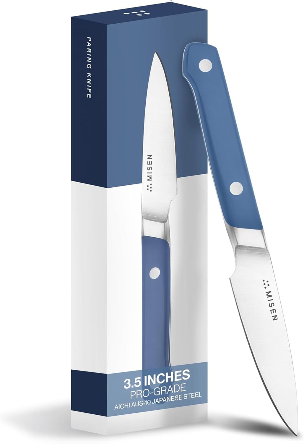 Cuchillo Misen con hoja AUS-10, filo preciso para frutas y verduras.
