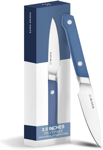 Cuchillo Misen con hoja AUS-10, filo preciso para frutas y verduras.