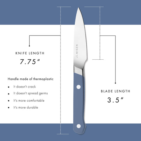 Cuchillo Misen con peso equilibrado para movimientos estables.