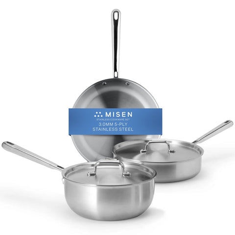 Misen sartén 25 cm con 5 capas para dorar y sellar de forma uniforme.