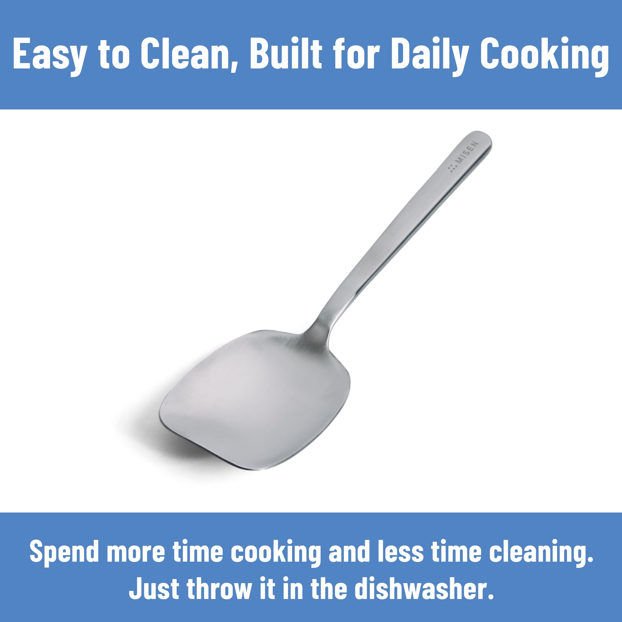 Misen Scraper Chef Spoon apto para lavavajillas, limpieza rápida y conveniente.