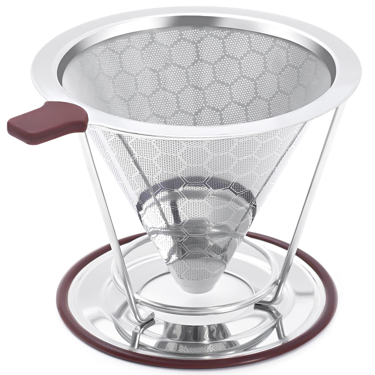 MISETTO cono de vertido para café con filtro inoxidable para extracción constante