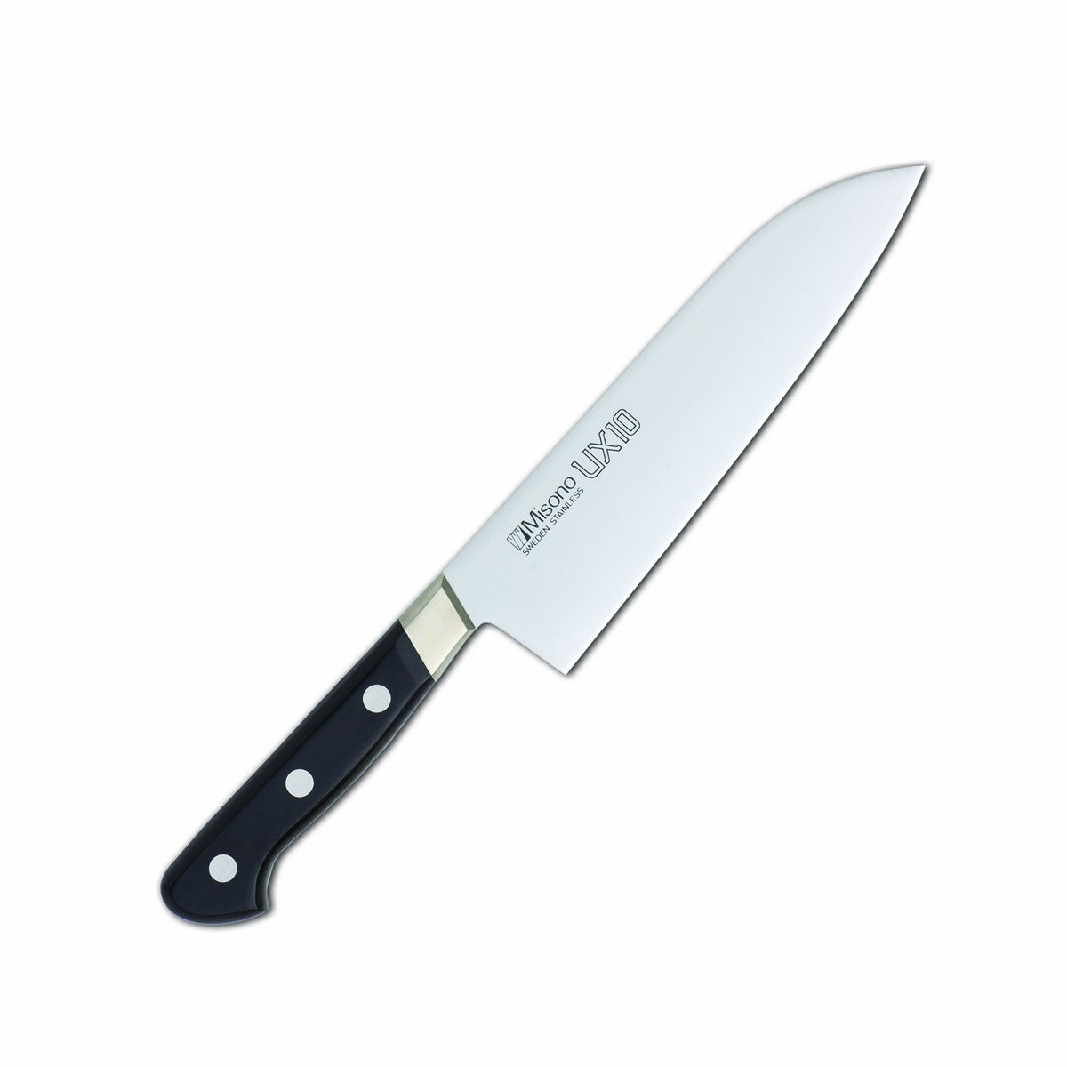 Misono UX10 Santoku de 18 cm, hoja afilada para cortes precisos en carnes y verduras.