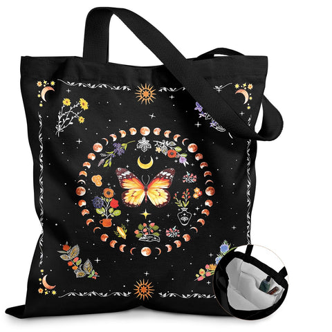 Miss Adola bolsa de lona, vista frontal, ideal para compras sostenibles.