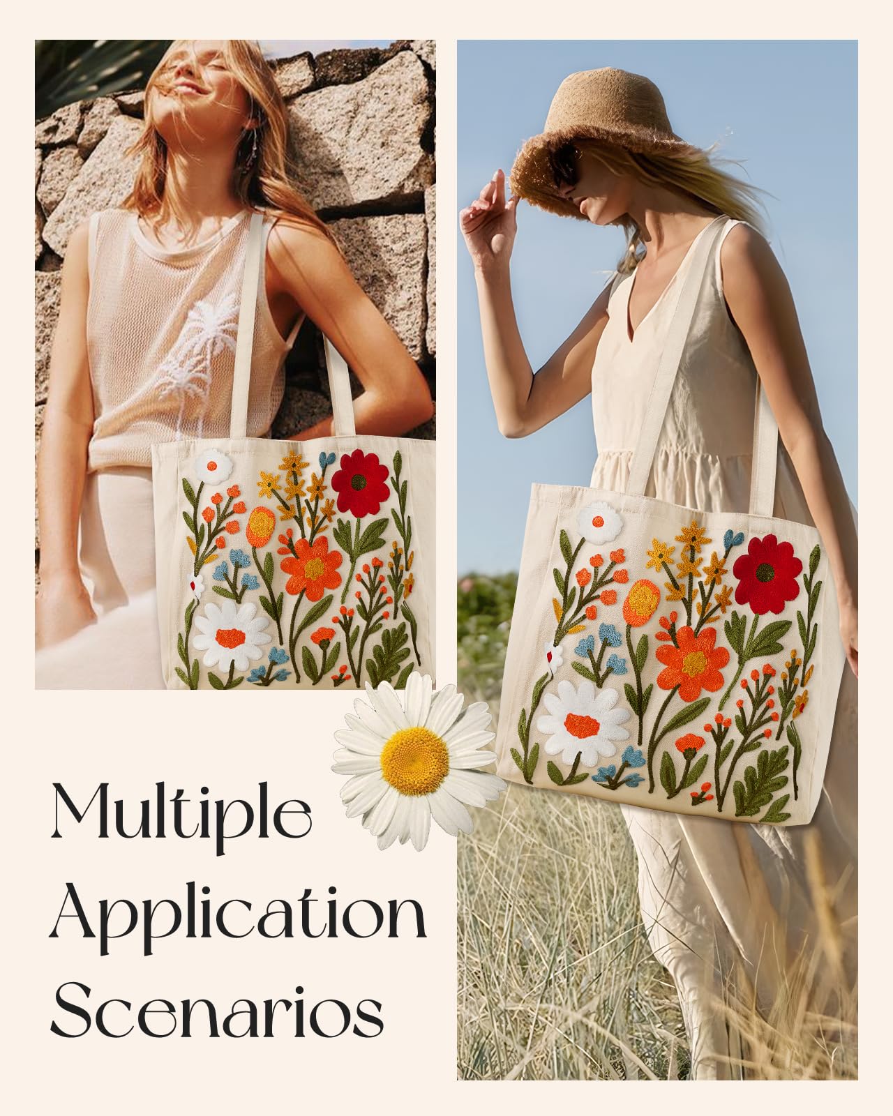 Miss Adola bolsa tela uso diario, resistente para trabajo y salidas.