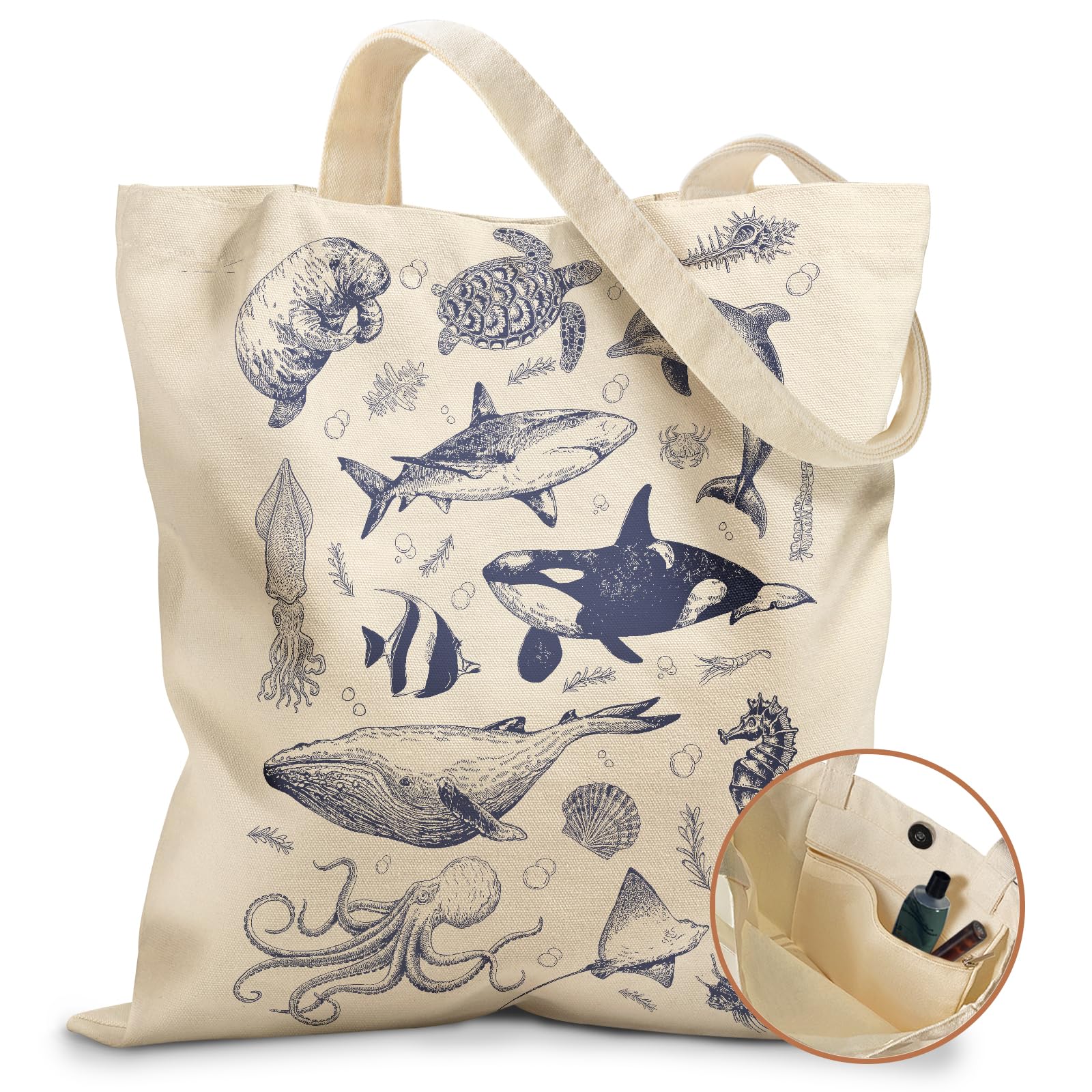 Miss Adola bolsa tote estética con cierre imantado exterior, ideal para orden diario