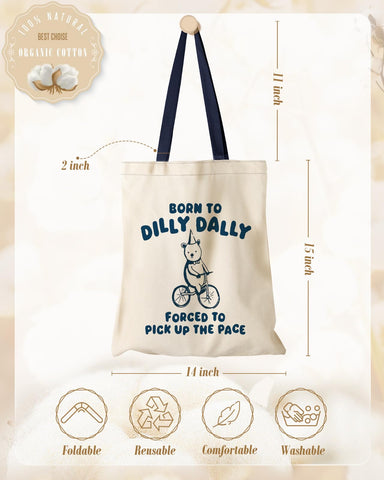 Miss Adola tote lona para compras, diseño claro y duradero