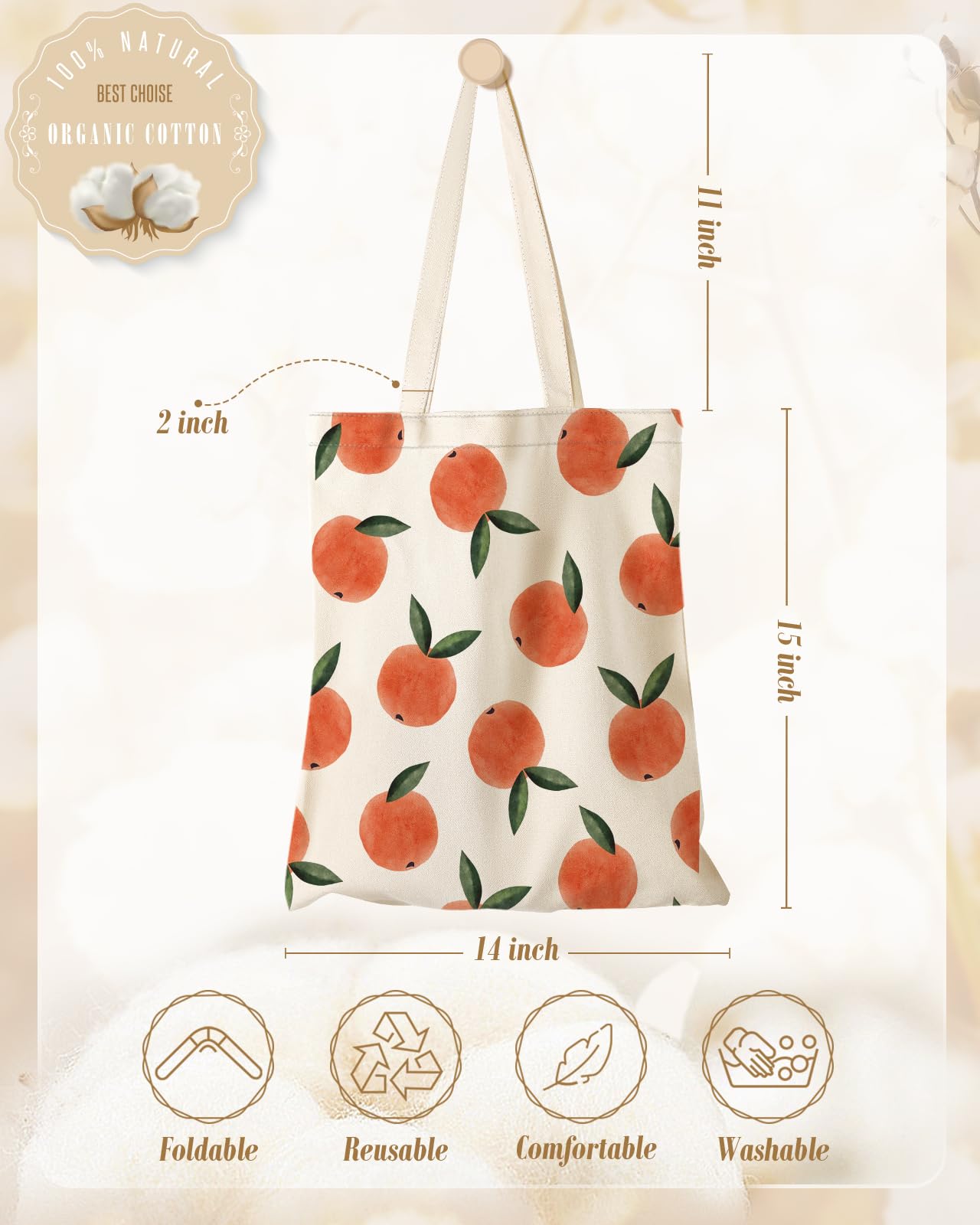 Miss Adola bolsa tote lona medidas 14x15 para carga diaria.