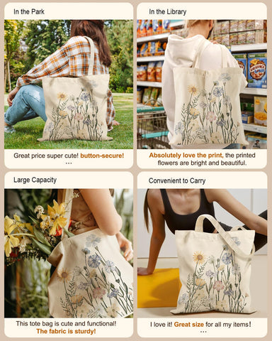 Miss Adola tote floral, gran capacidad para gimnasio, trabajo y viaje.