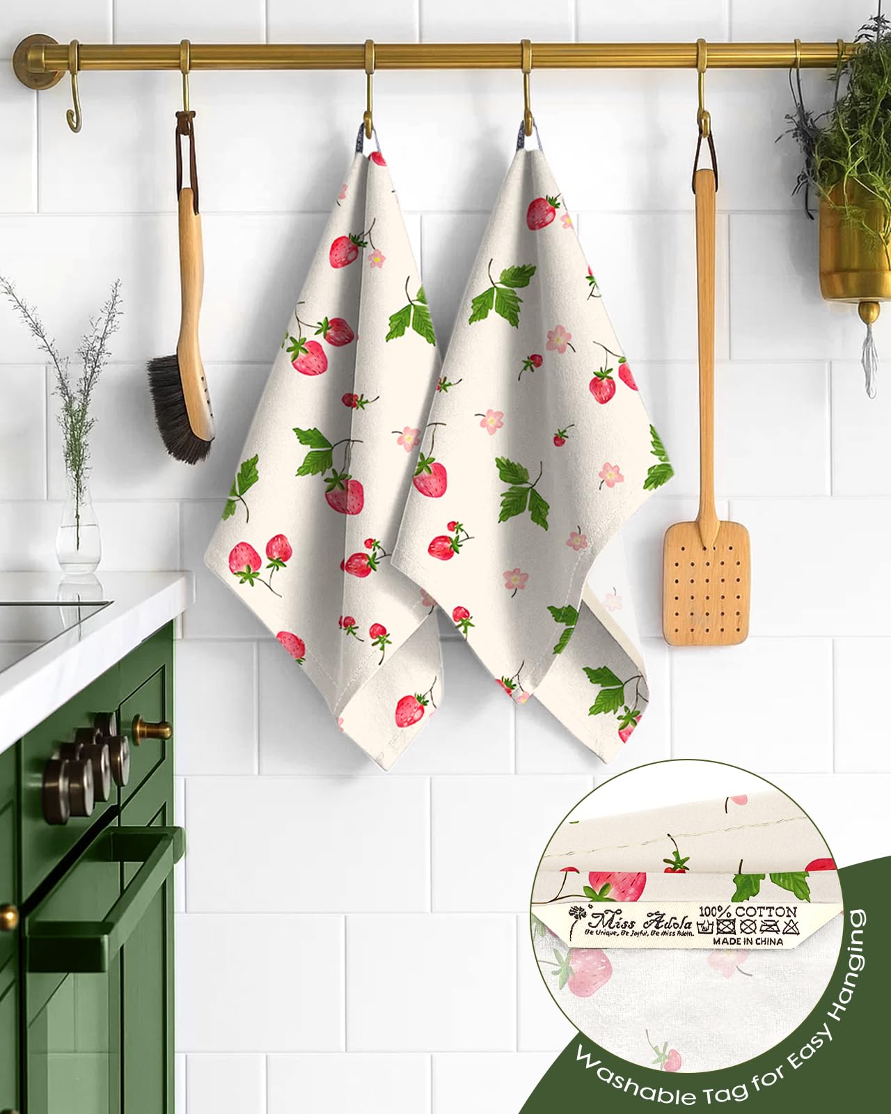 Miss Adola: diseños primavera florales, toallas decorativas para la cocina