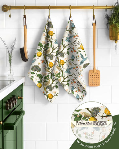 Diseño primaveral de limón y aves de Miss Adola para decoración.