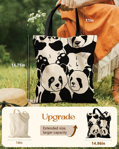 Diseño de gran capacidad de Miss Adola Panda Tote, ideal para trabajo o gimnasio