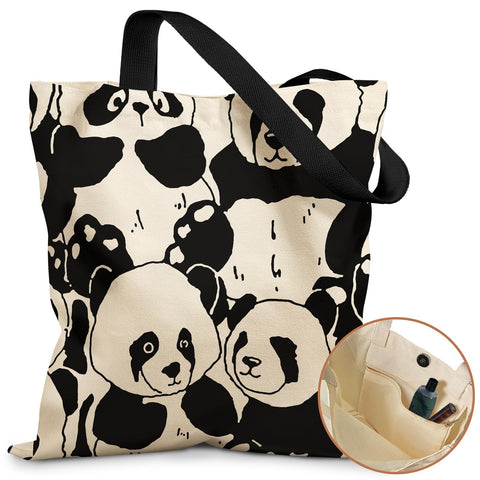 Miss Adola Panda Tote con cierre magnético para seguridad al salir
