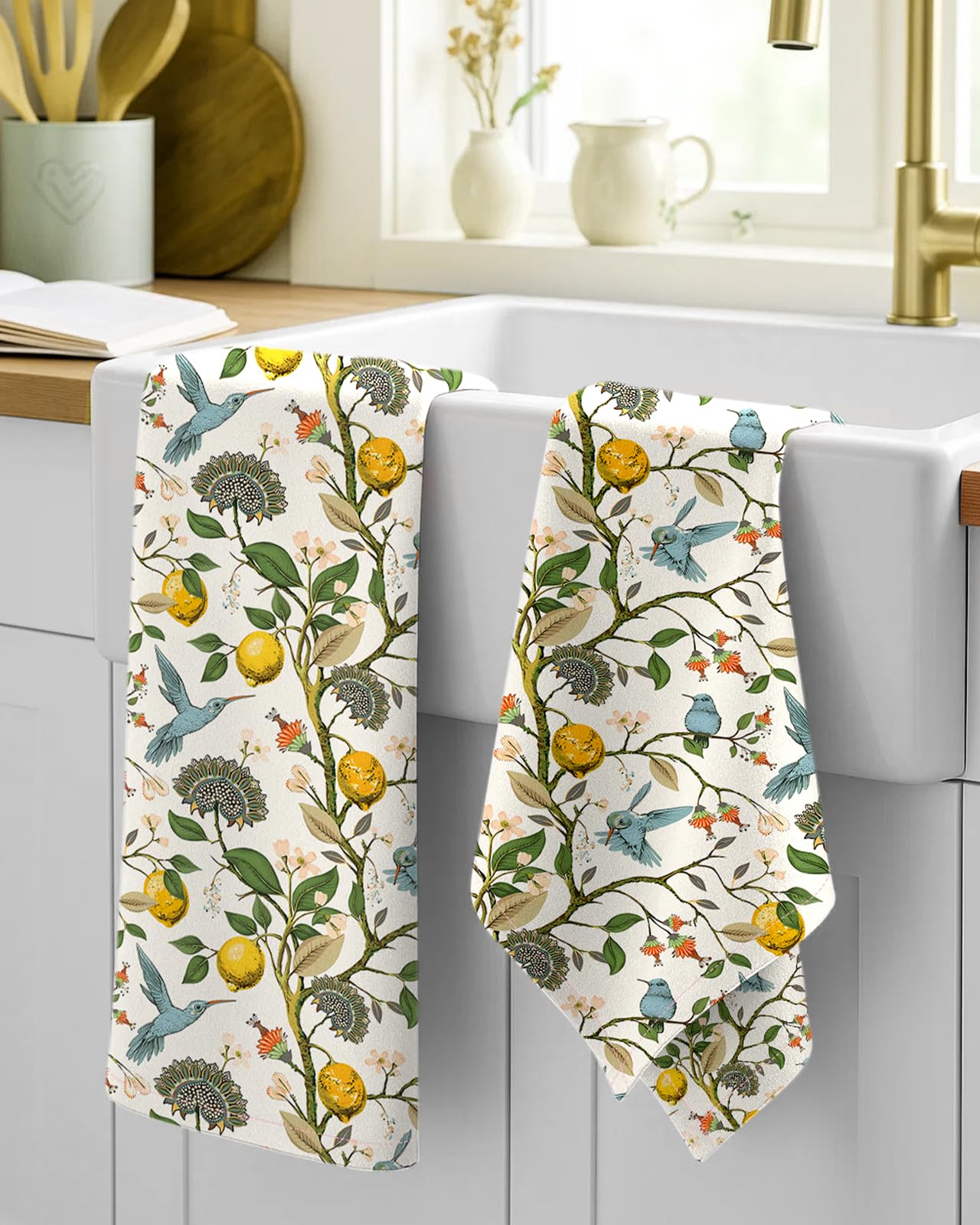 Toallas de algodón absorbentes Miss Adola, secado rápido para platos y frutas.