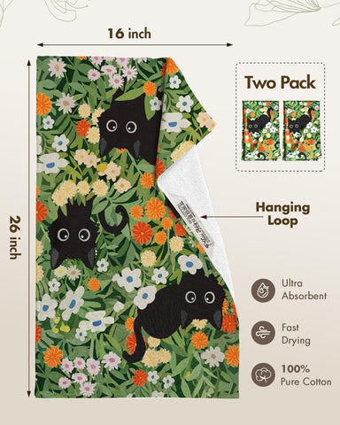 Miss Adola: toallas 16x26 pulgadas con diseño floral para la encimera.