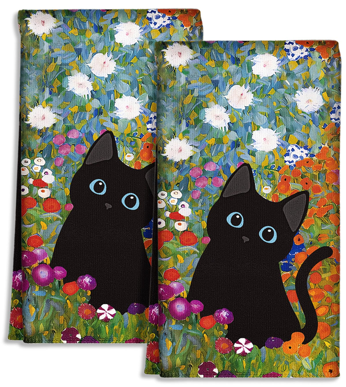 Miss Adola toallas de cocina con gato negro, absorben rápido y decoran.