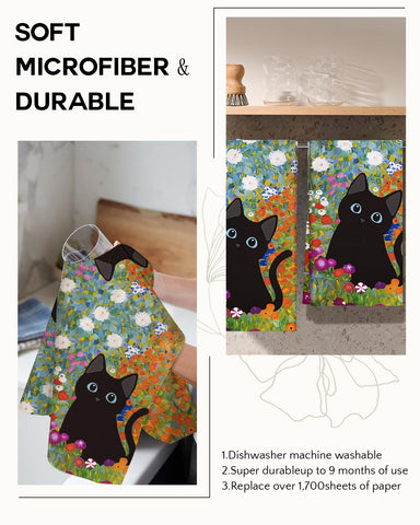 Miss Adola toallas microfibra 18x26, alta absorción para platos y utensilios.