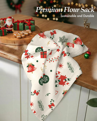 Miss Adola: toallas cocina con diseño de árbol navideño, ideales para limpiar superficies.