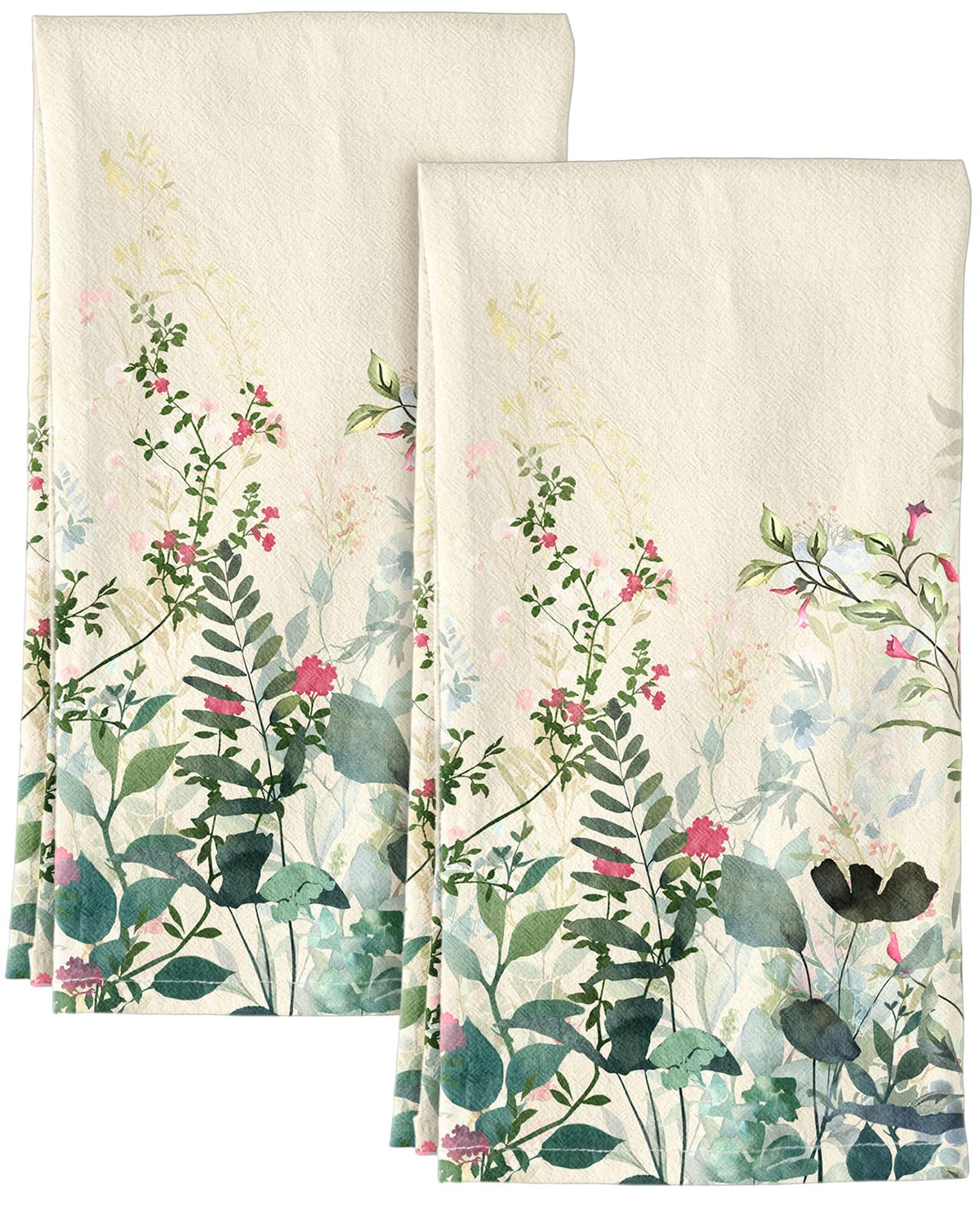 Miss Adola: toallas de cocina saco harina con flores ink para secar platos y superficies.