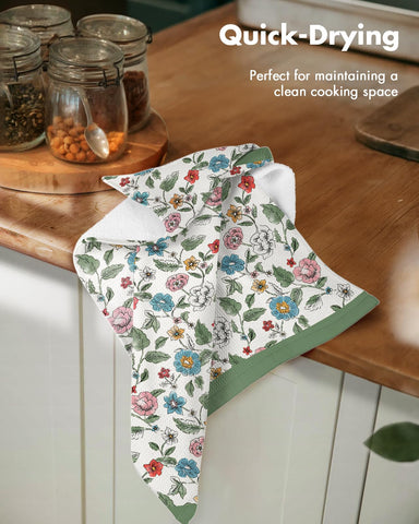 Miss Adola toallas cocina con lazo colgante, diseño elegante para uso diario