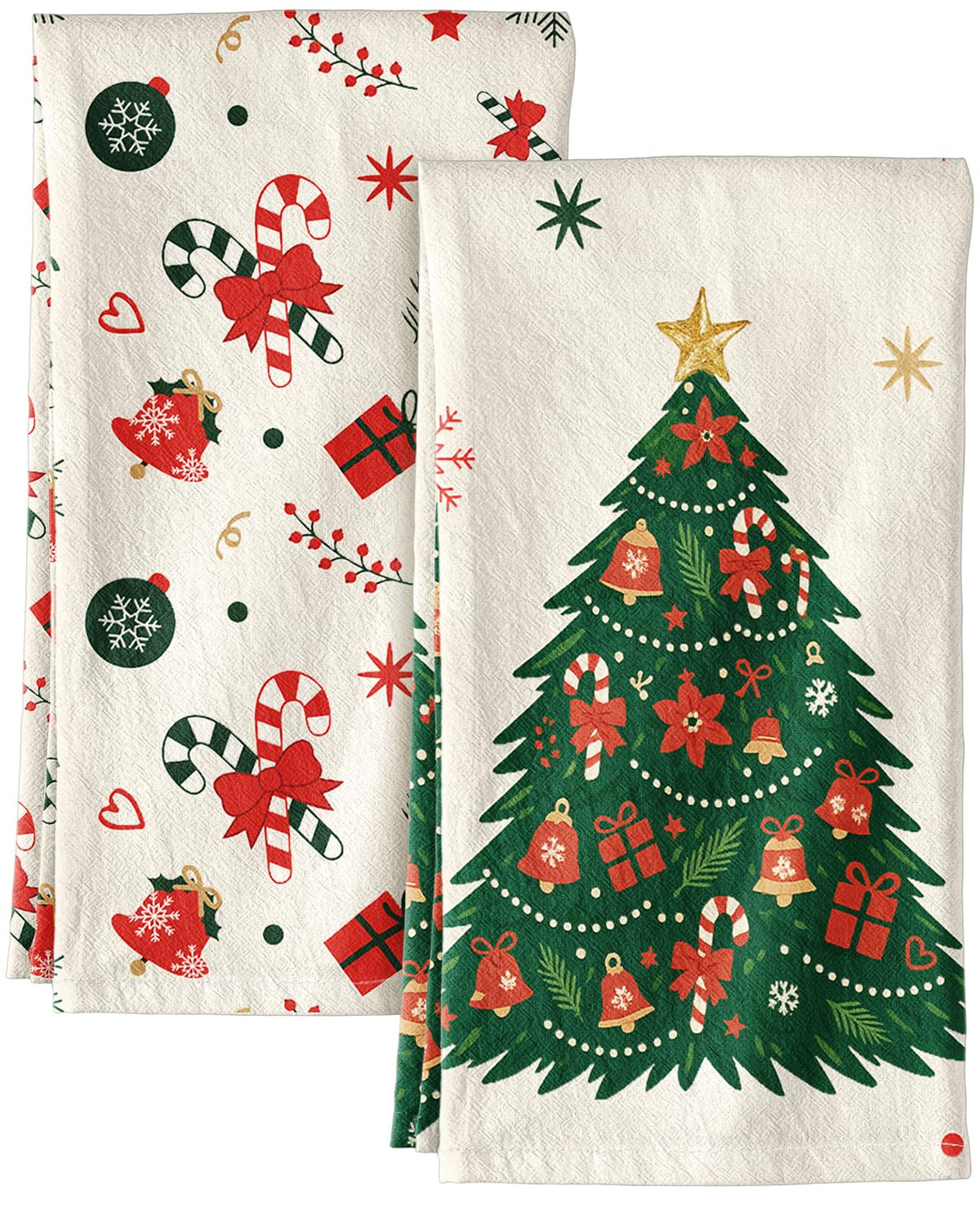 Miss Adola: toallas saco harina navidad arbol para secar platos con buena absorción.
