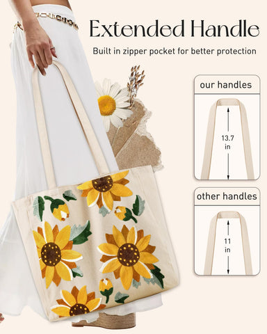 Miss Adola tote girasol 3D, perfecto para tus compras