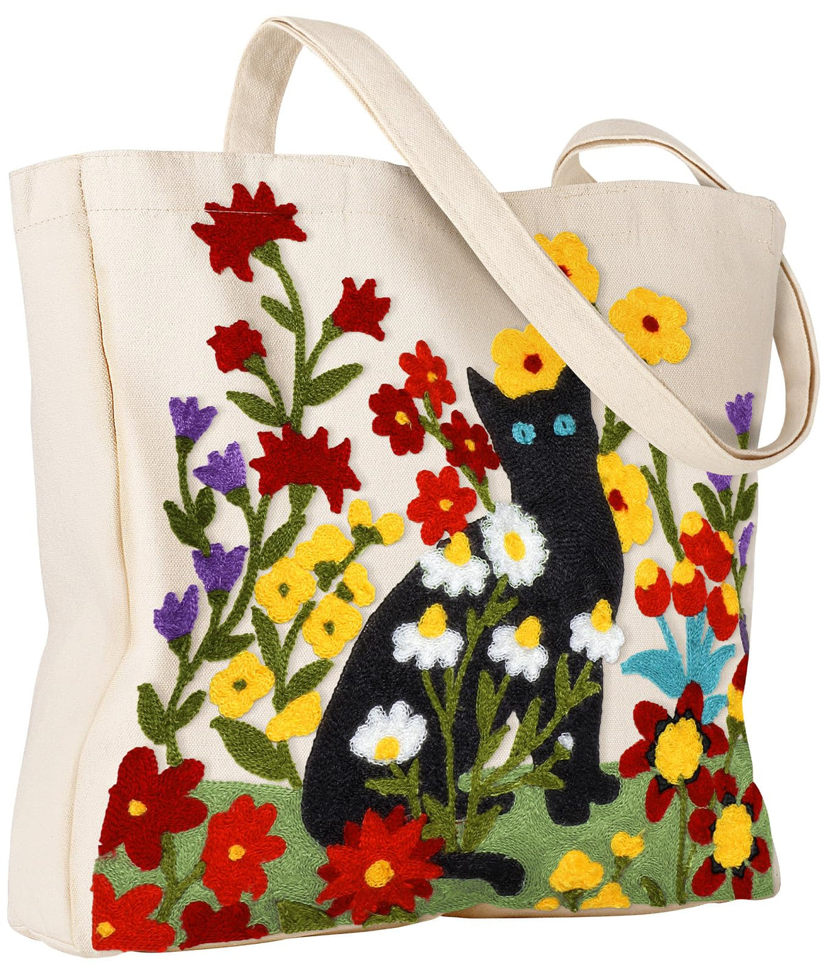 Miss Adola tote bordado 3D con flores, ideal para elevar el look diario.