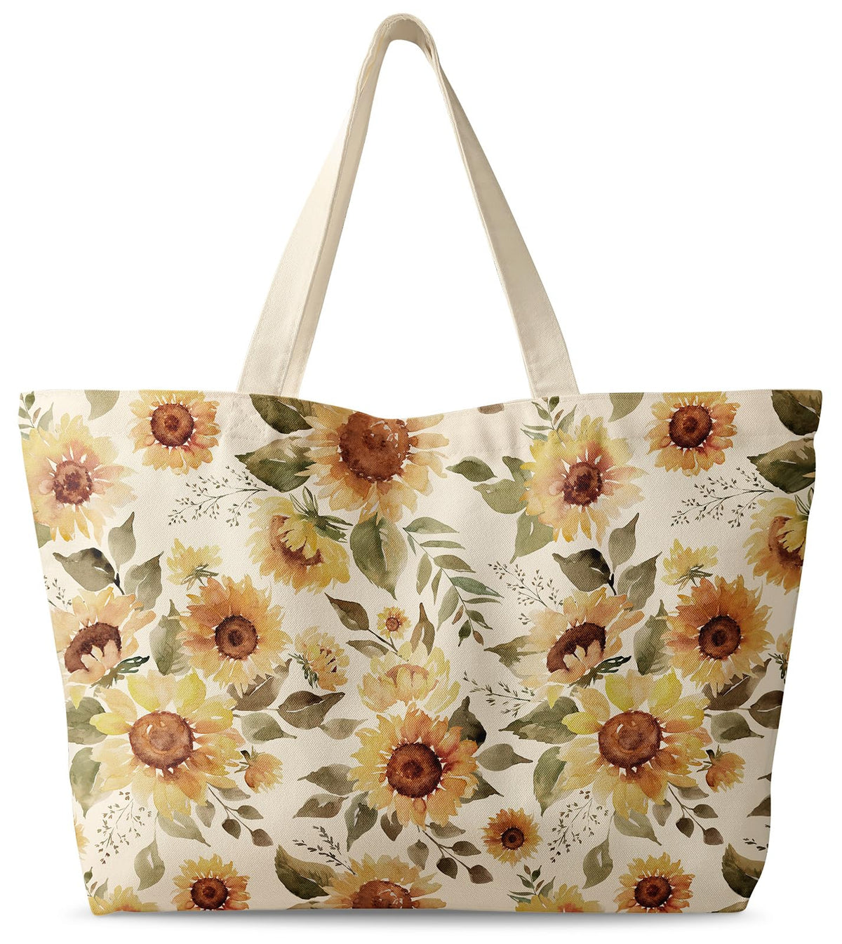 Miss Adola tote de lienzo con girasol, ideal para guardar lo esencial con estilo