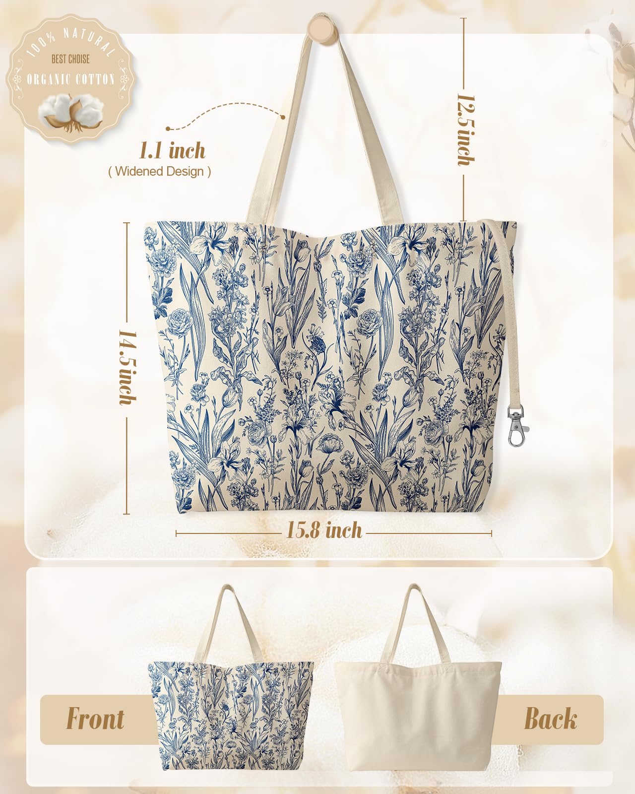Miss Adola tote diseño algodón encantador para looks versátiles.