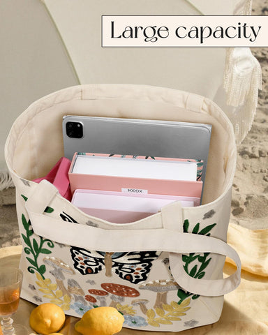 Miss Adola tote con diseño único y bordados florales para cualquier ocasión